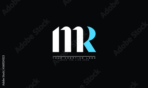 MR RM abstract vector logo monogram template