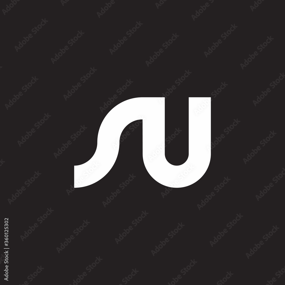 letter nu simple geometric line logo vector letter nu simple geometric line logo vector
