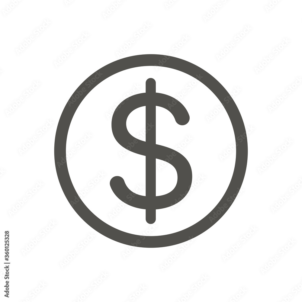 Dollar Icon Isolated On White Background. Cash Symbol Modern Simple Vector Icon For Web Site Or Mobile App Dollar Icon Isolated On White Background. Cash Symbol Modern Simple Vector Icon For Web Site Or Mobile App