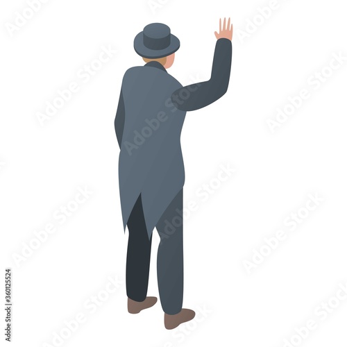 Gentleman icon. Isometric of gentleman vector icon for web design isolated on white background