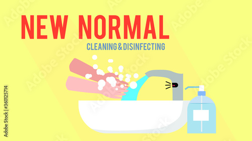 New normal is cleaning and disinfecing for virus covid-19