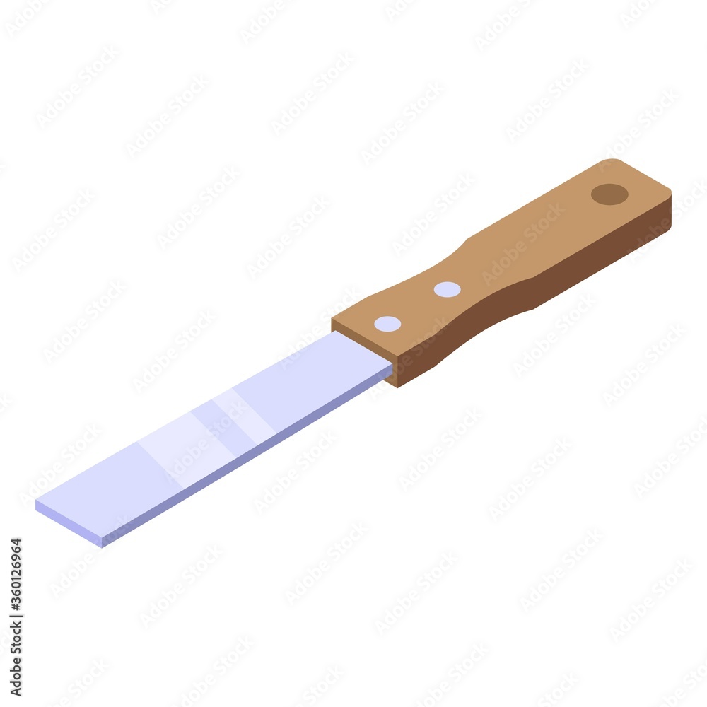 Scraper tool icon. Isometric of scraper tool vector icon for web design isolated on white background Scraper tool icon. Isometric of scraper tool vector icon for web design isolated on white background