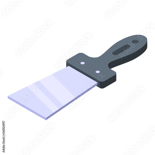 Construction spatula icon. Isometric of construction spatula vector icon for web design isolated on white background