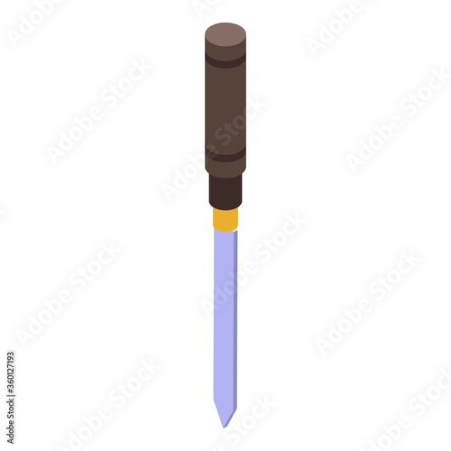 Chisel equipment icon. Isometric of chisel equipment vector icon for web design isolated on white background