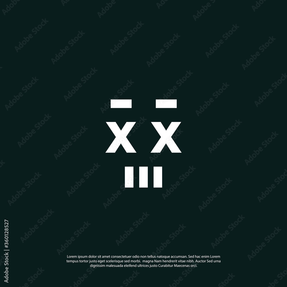 Fototapeta premium abstract face mask, with a minimalist modern style