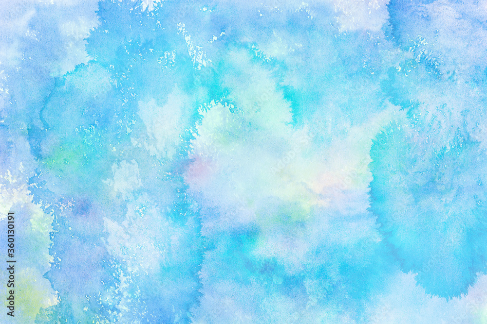 Fototapeta premium 涼しげな水彩背景