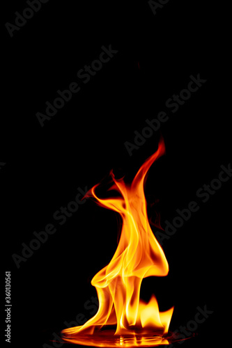 fire on black background © ohm2499