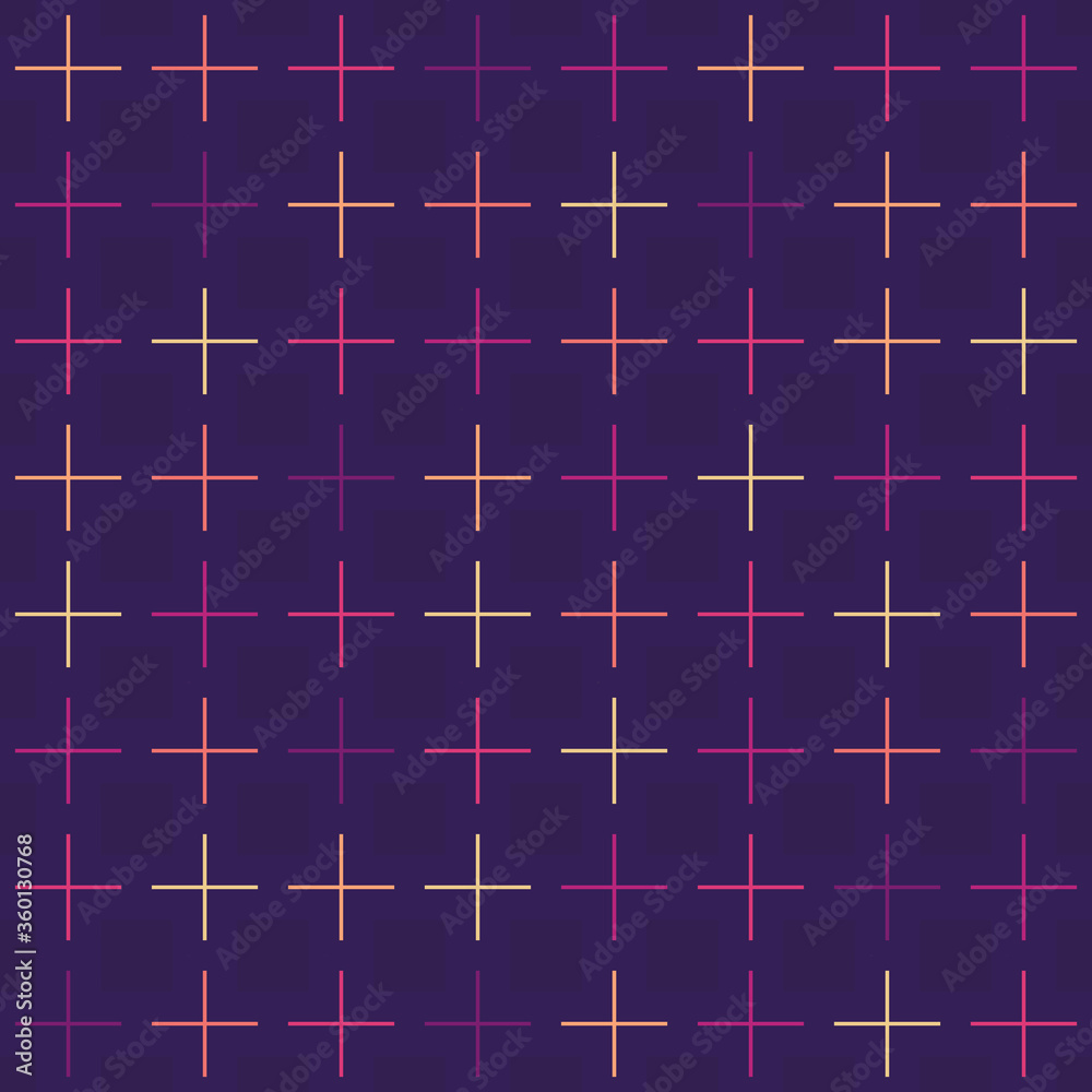 Geometric seamless repeating pattern of crosses