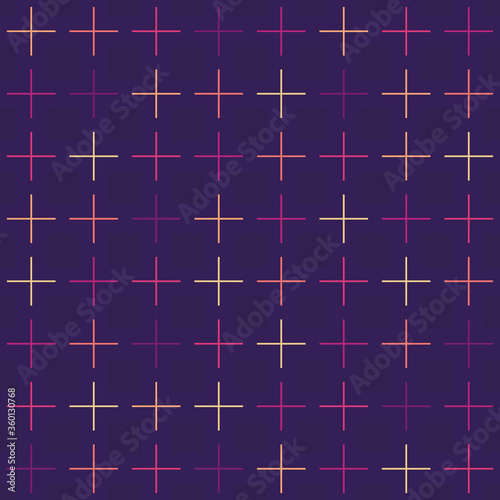 Geometric seamless repeating pattern of crosses