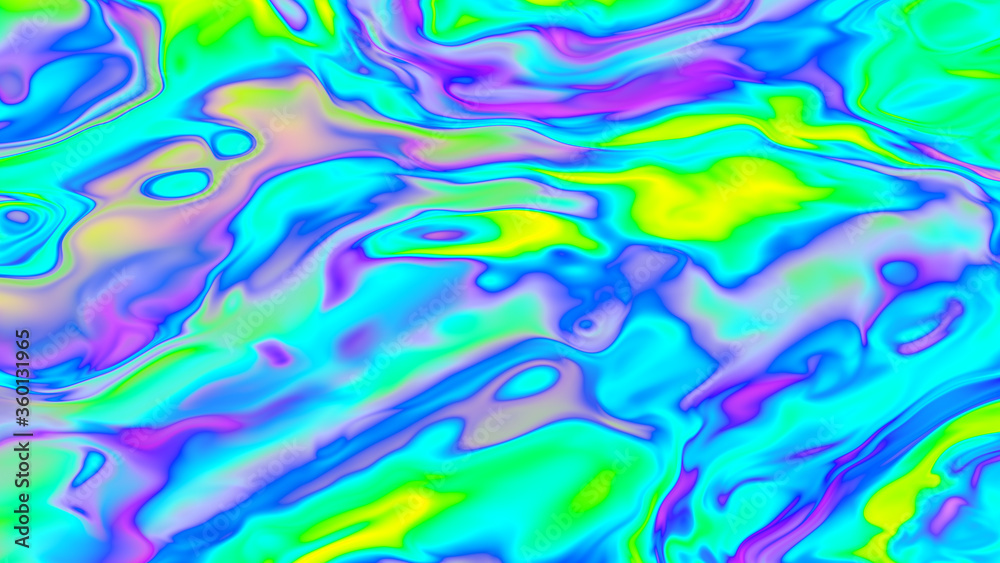 Iridescent background. Crazy wavy texture. Fluid neon waves. Trippy liquid rainbow effect. Acid marbling holographic mixture. Iridescent background. Crazy wavy texture. Fluid neon waves. Trippy liquid rainbow effect. Acid marbling holographic mixture.