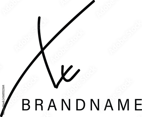 XX  Letter Initial Logo Design, Vector Template