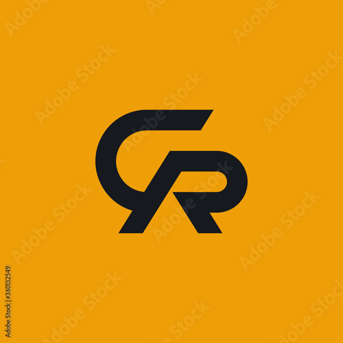 CR or RC. Monogram of Two letters C&R or R&C. Luxury, simple, minimal and elegant CR, RC logo design. Vector illustration template.