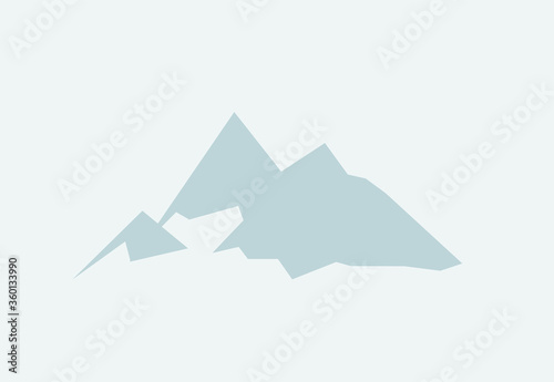 Mountain icons  Mountains icon set  - Vector isolated on white background