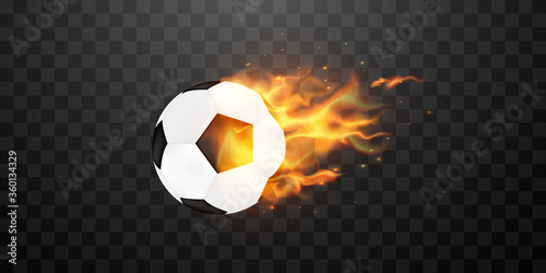 Soccer Football Ball on fire