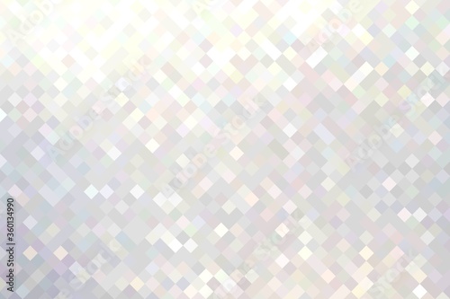 Geometric brilliance background. Shimmer white mosaic pattern. photo