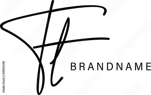 TT Letter Initial Logo Design, Vector Template