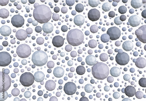 minimalistic icosphere geometric background 3d-render