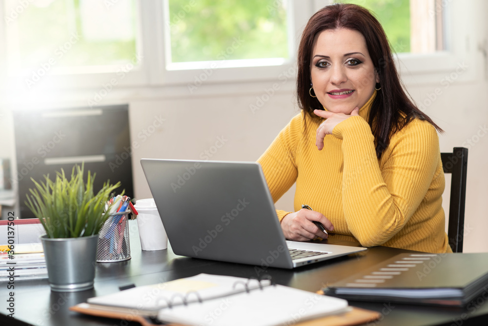 Businesswoman working from home Businesswoman working from home