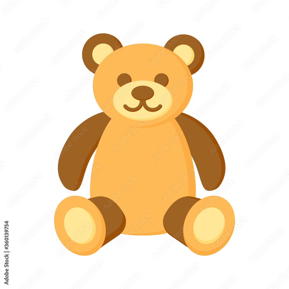 Kids toy bear icon. Children's toy flat vector illustration for you design isolated on white background. Kids toy bear icon. Children's toy flat vector illustration for you design isolated on white background.