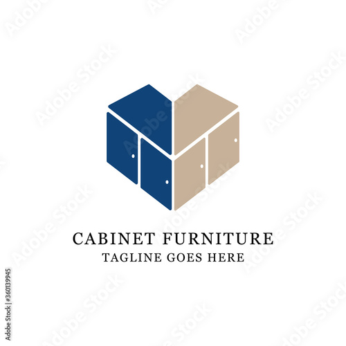 love cabinet furniture logo design, fit for lovely business and store logo vector