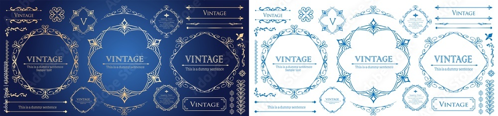 植物モチーフのフレームセット	