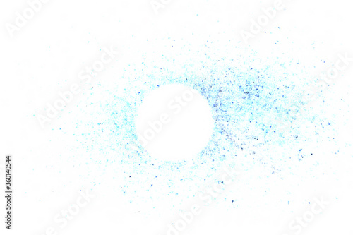 With circles Banner in blue and cyan points isolated on white