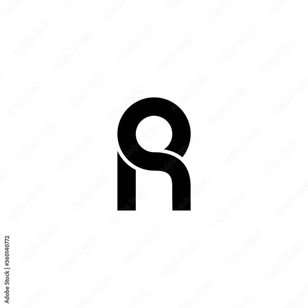 initial letter R logo, line art style design template initial letter R logo, line art style design template