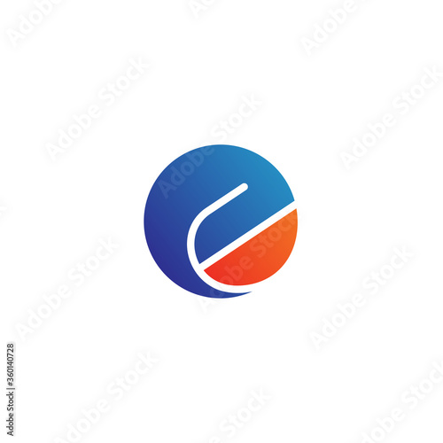 Free Download initial letter e logo, lowercase design template - GFXLoad