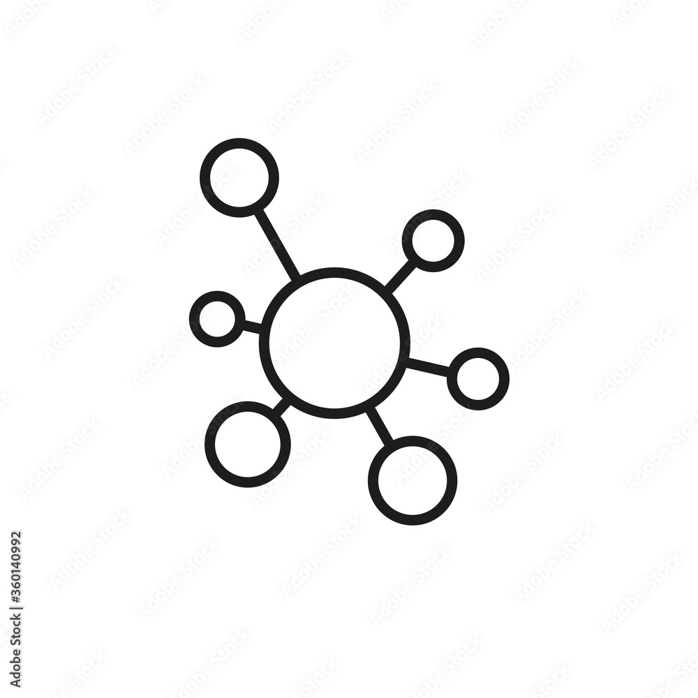 The connection icon. Simple linear vector illustration on a white background.