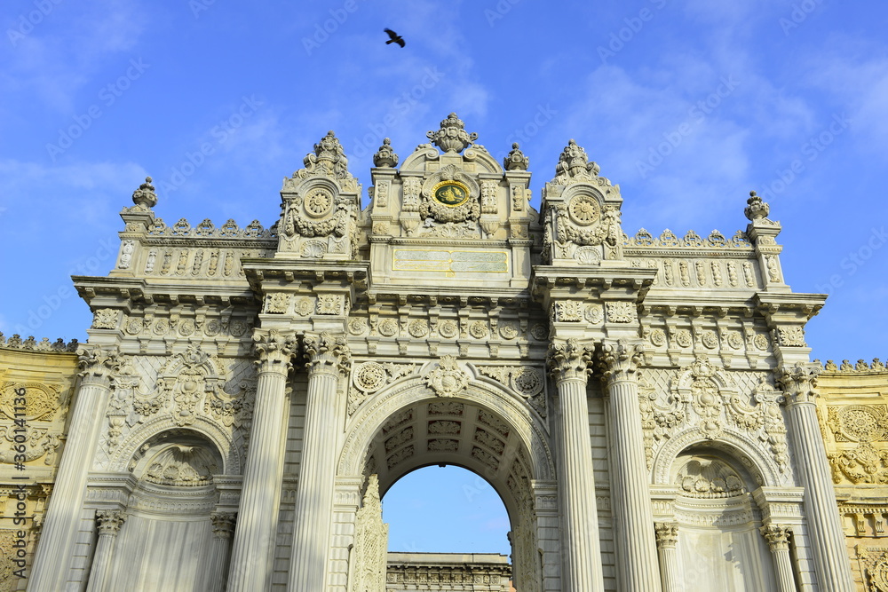 Dolmabahce Palace in Istanbul, Turkey. 

