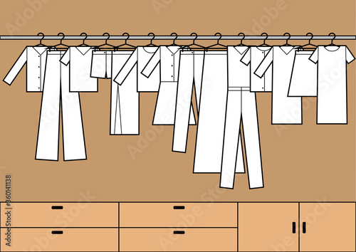 Wardrobe for clothes vector icon.Cartoon vector icon wardrobe for clothes.