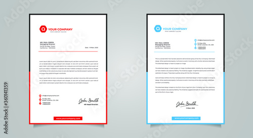 Abstract Letterhead Design Modern Business Letterhead Design Template	