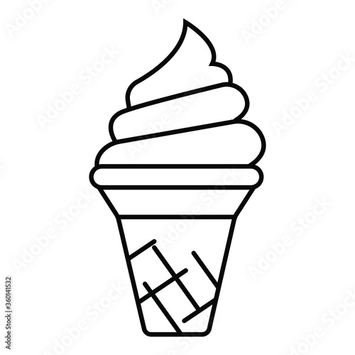 Vector ice cream cone icon