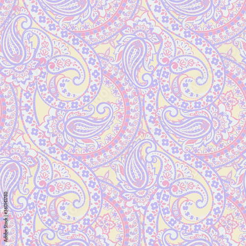 Paisley floral seamless pattern