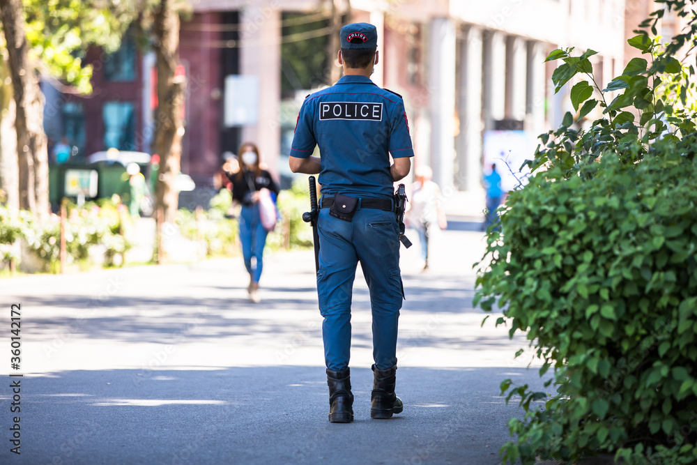 policeman in street