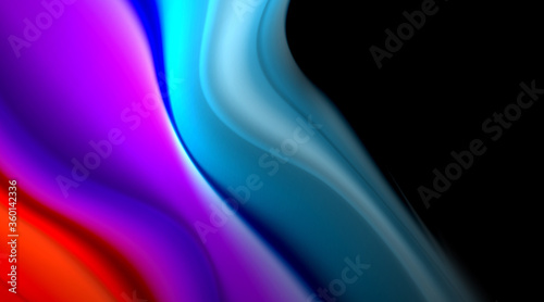 Fototapeta Naklejka Na Ścianę i Meble -  Liquid colors fluid gradients on black background