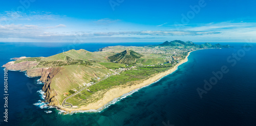 Aerial view of Porto Santo island island photo