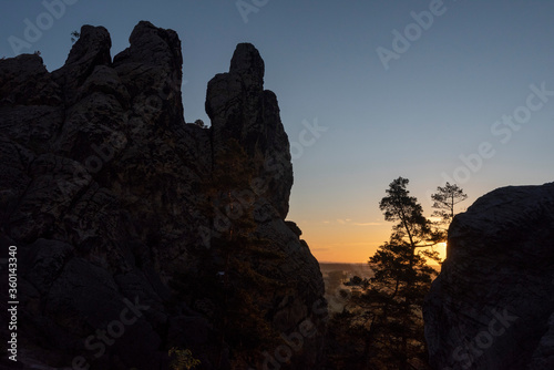 Hamburger Wappen, Teufelsmauer, Sonnenaufgang, Harz, UNESCO Global Geopark photo