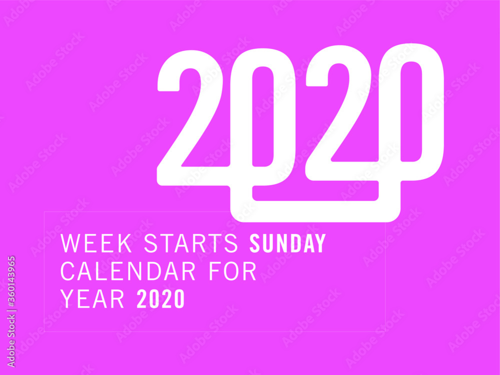 New Year 2020 logo text design. New Year 2020 logo text design.