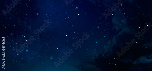 Amazing Night Sky With Strars - Deep Space
