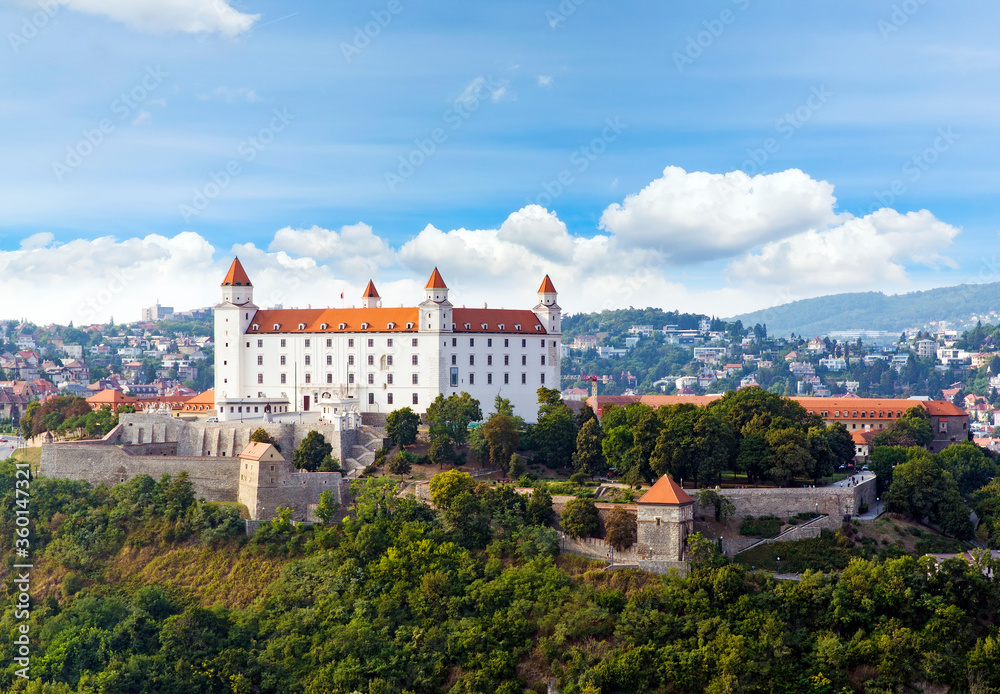 Obraz na płótnie view of the castle of bratislava slovakia w salonie