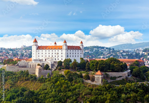 Canvas Print view of the castle of bratislava slovakia