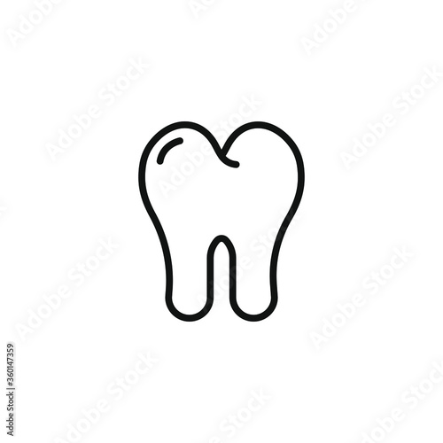Tooth icon design. Dental symbol concept isolated on white background. Vector illustration