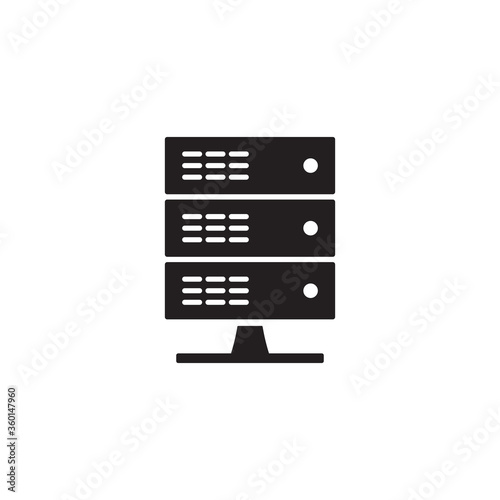 server icon, technology icon vector