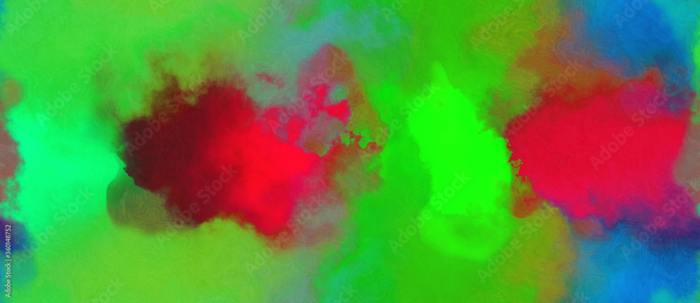abstract watercolor background with watercolor paint with lime green, crimson and old mauve colors. can be used as background texture or graphic element