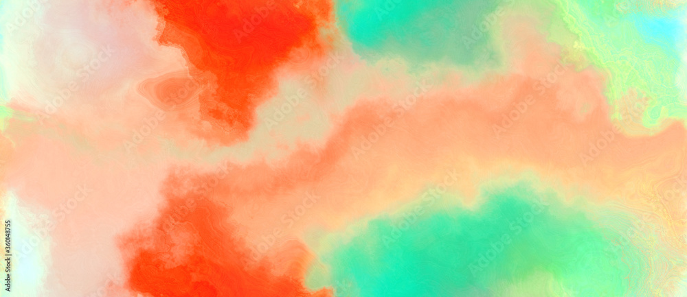 abstract watercolor background with watercolor paint with burly wood, medium aqua marine and skin colors. can be used as background texture or graphic element
