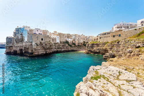 view of the old town of polignano a mare