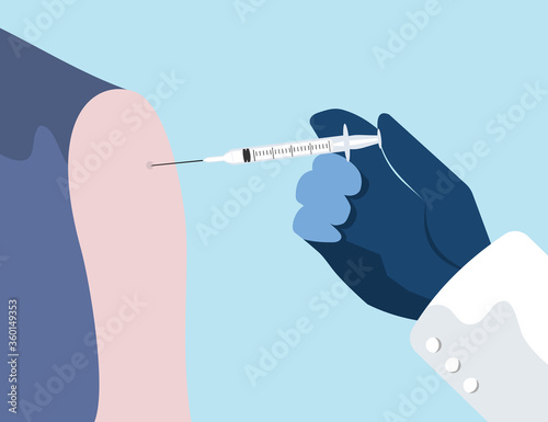 Syringe injections hand people 