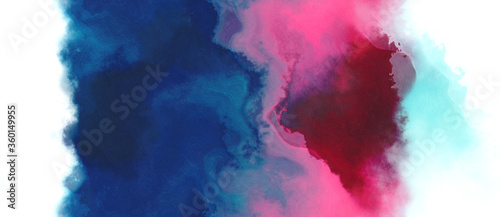 abstract watercolor background with watercolor paint with midnight blue, pale violet red and antique fuchsia colors