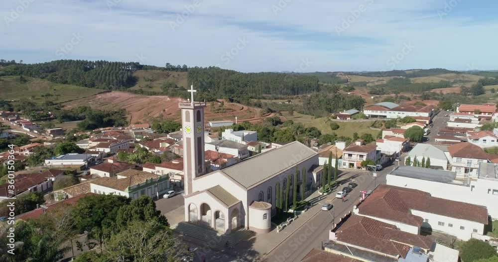 Aerial view of the Jacuí city, Minas Gerais / Brazil. 4K. Aerial view of the Jacuí city, Minas Gerais / Brazil. 4K.